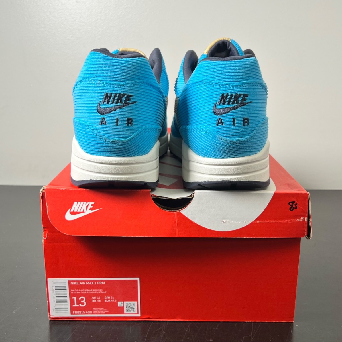 Nike Air Max 1 Corduroy Baltic Blue (Size 13) - Image 5