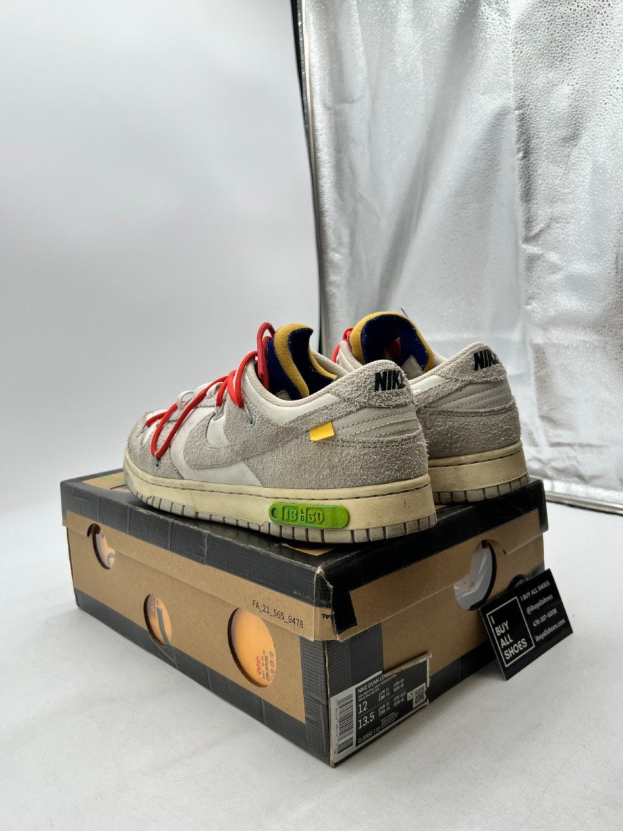 Nike Dunk Low Off-White Lot 13 12 (Heavily Worn Pre-Owned) - Image 4