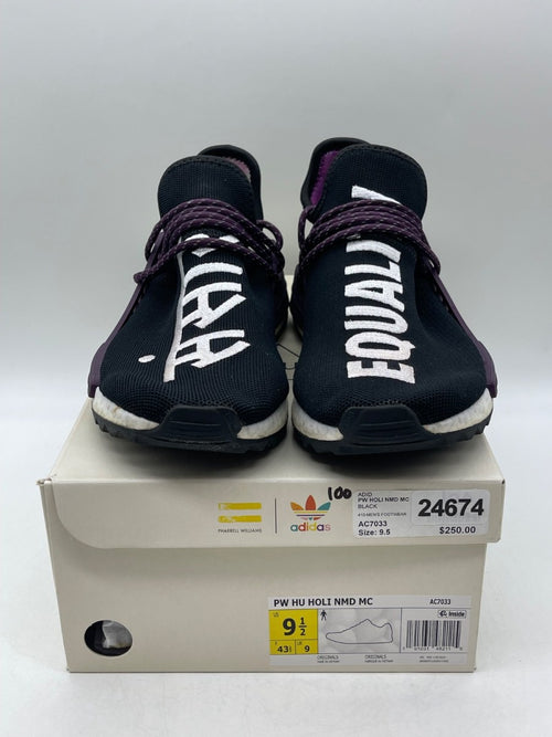 adidas Human Race NMD Pharrell Holi Festival (Core Black) 9.5 (Moderately Worn Pre-Owned)adidasCore Black/Deepest Purple/Core Black - Image 2