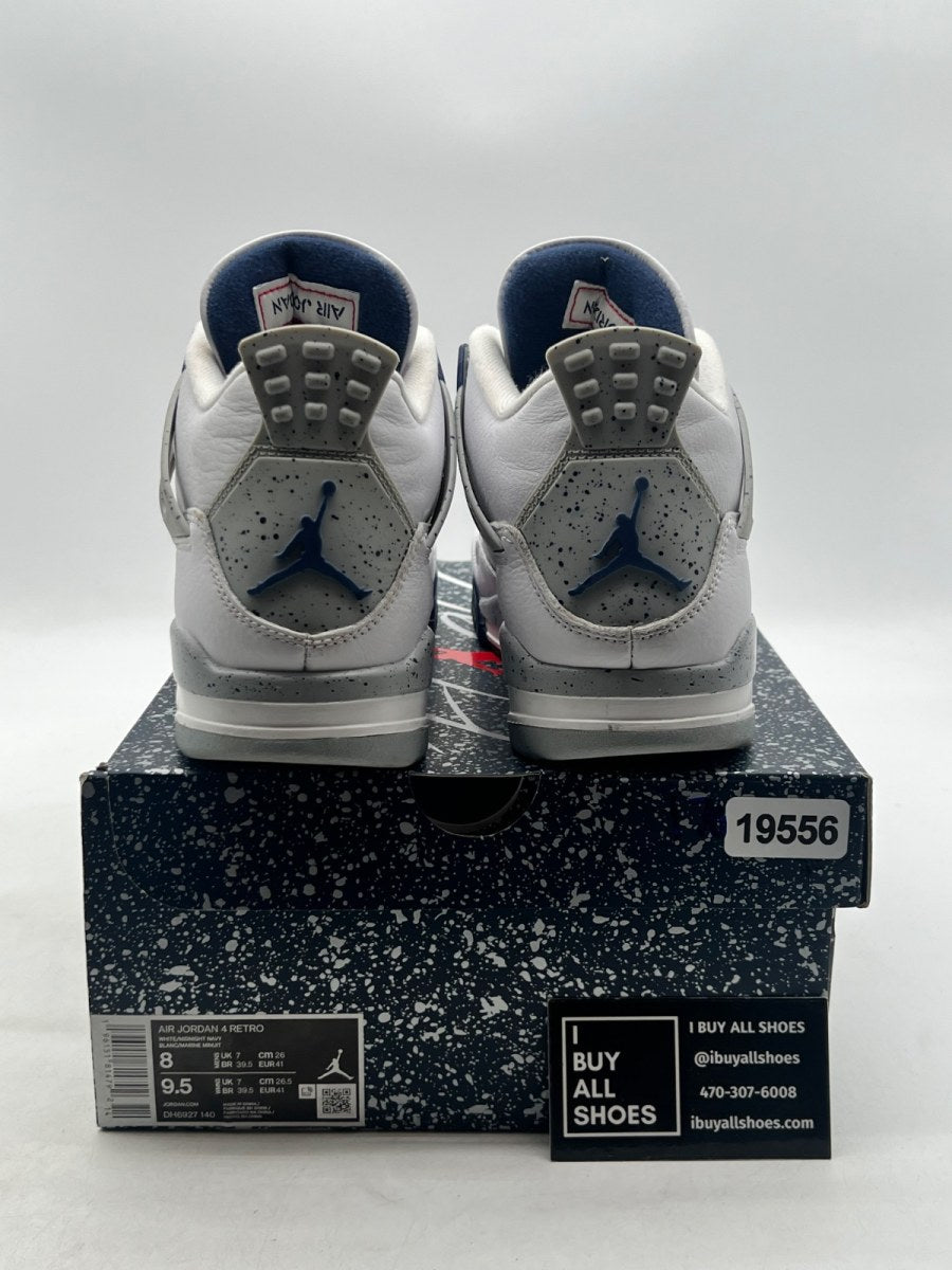 Jordan 4 Retro Midnight Navy 8 (Moderately Worn Pre-Owned) - Image 3
