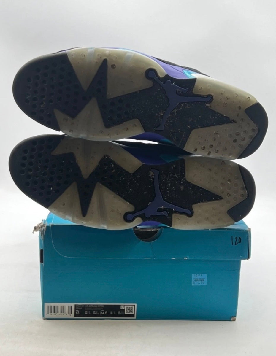 Jordan 6 Retro Aqua 13 (Moderately Worn Pre-Owned)JordanBlack/Bright Concord/Aquatone - Image 8