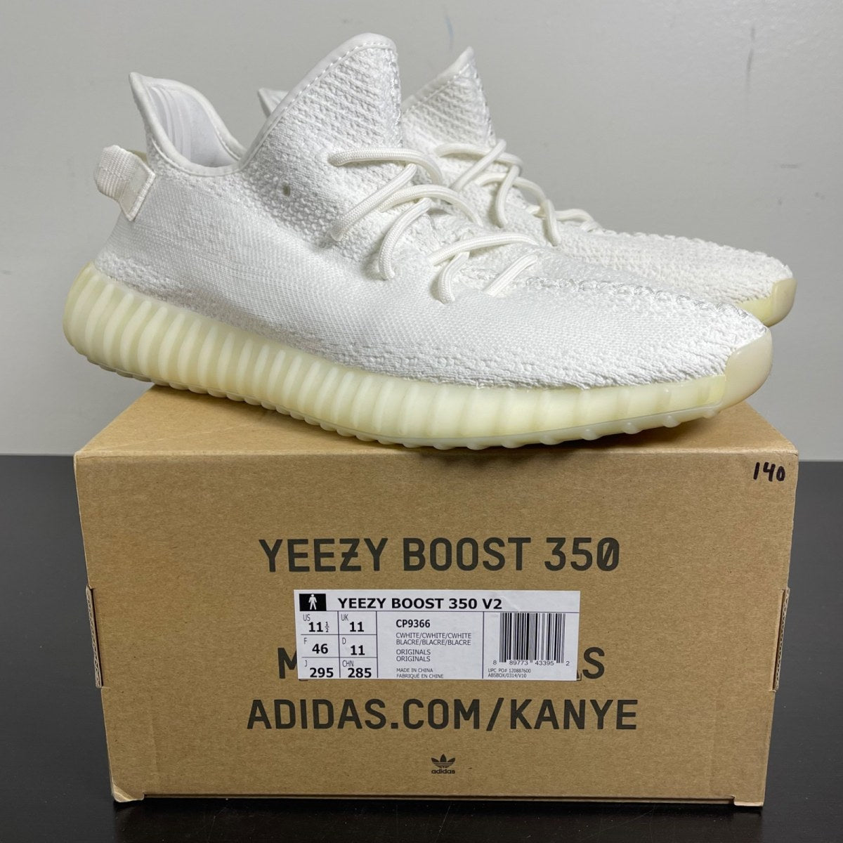 adidas Yeezy Boost 350 V2 Cream 11.5 (Moderately Worn Pre-Owned)adidasCream/White - Image 1