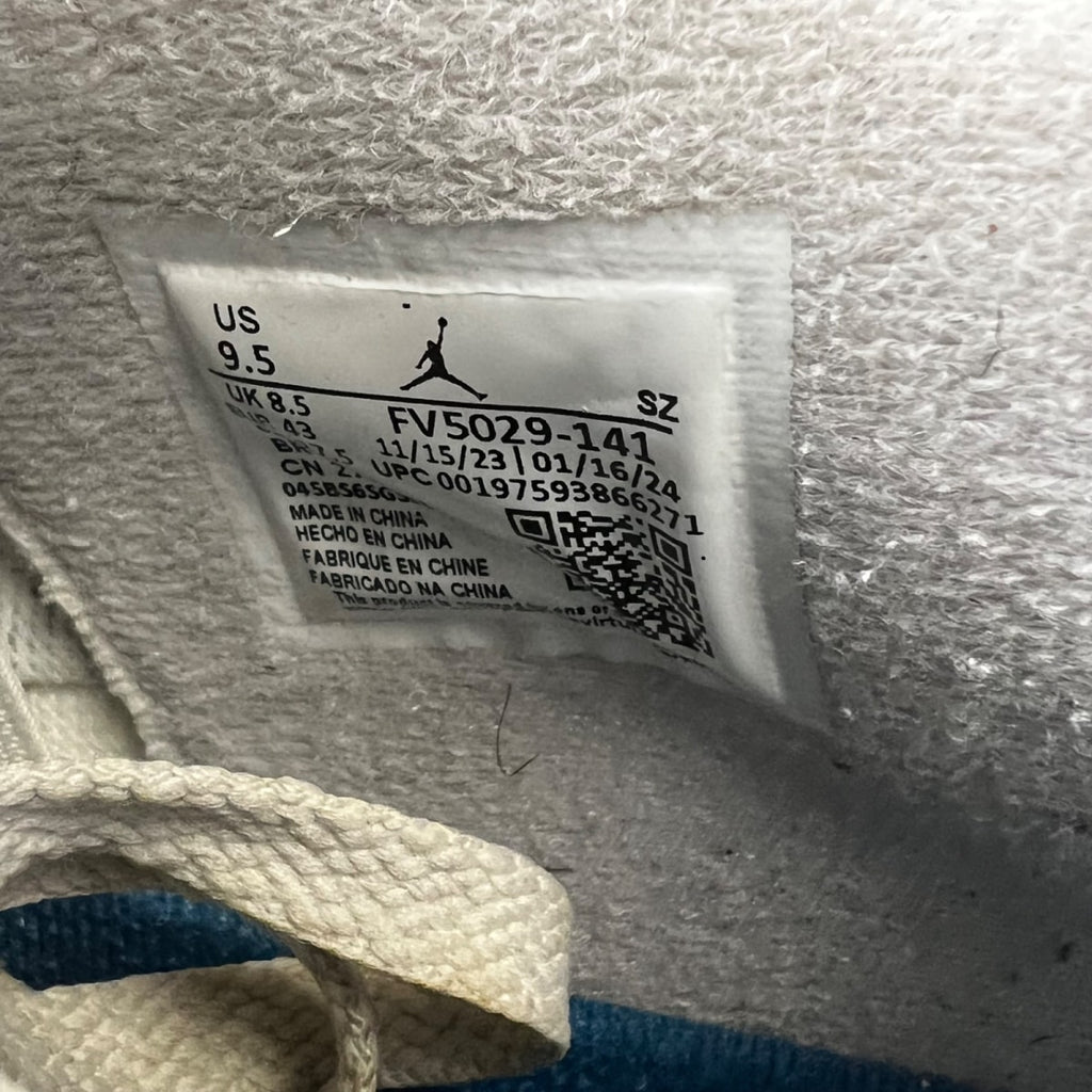 Jordan 4 Retro Military Blue (2024) 9.5 (Lightly Worn Pre-Owned)JordanOff-White/Military Blue/Neutral Grey - Image 7