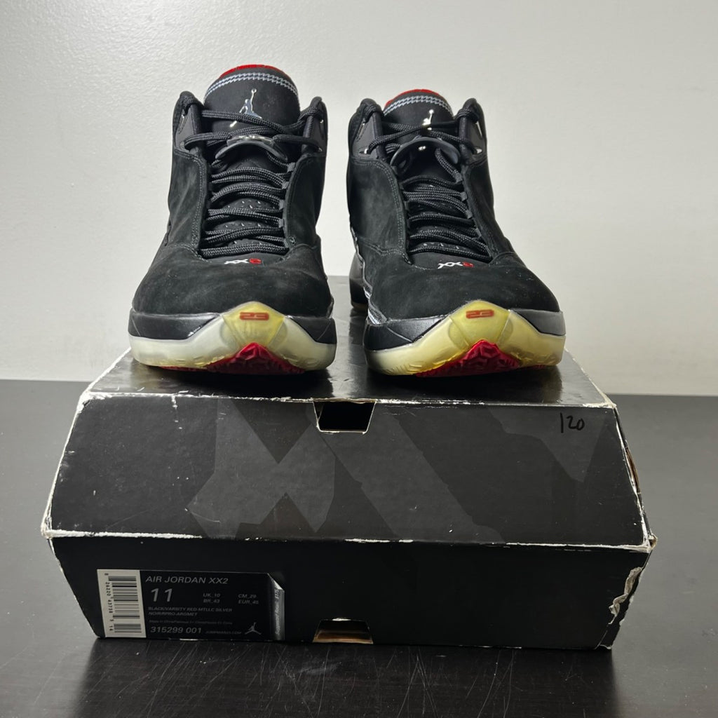 Jordan 22 OG Black Varisty Red 11 (Moderately Worn Pre-Owned)JordanBlack/Varsity Red-Metallic Silver - Image 2