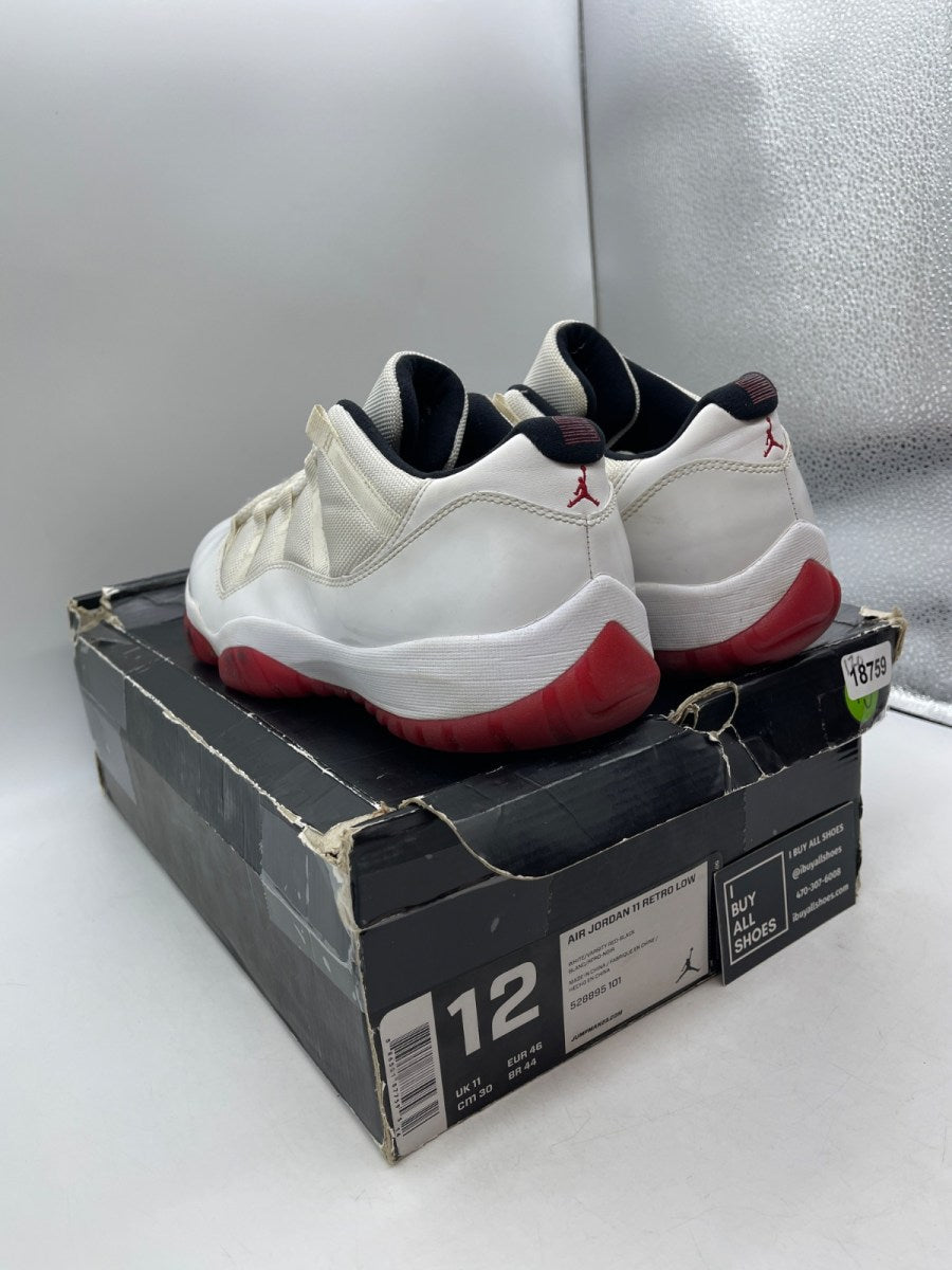 Jordan 11 Retro Low White Red (2012) 12 (Heavily Worn Pre-Owned) - Image 4