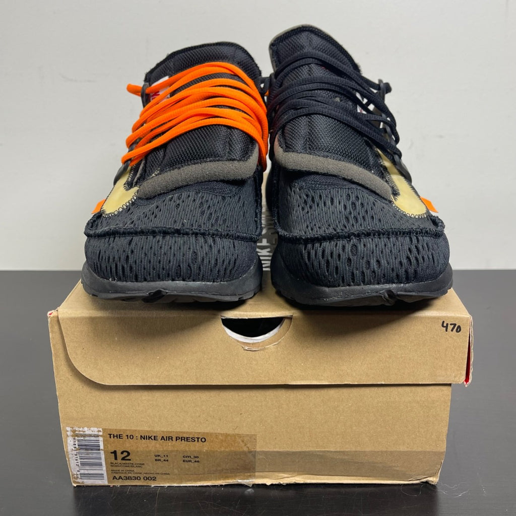 Nike Air Presto Off-White Black (2018) 12 (Moderately Worn Pre-Owned)NikeBlack/White-Cone - Image 2