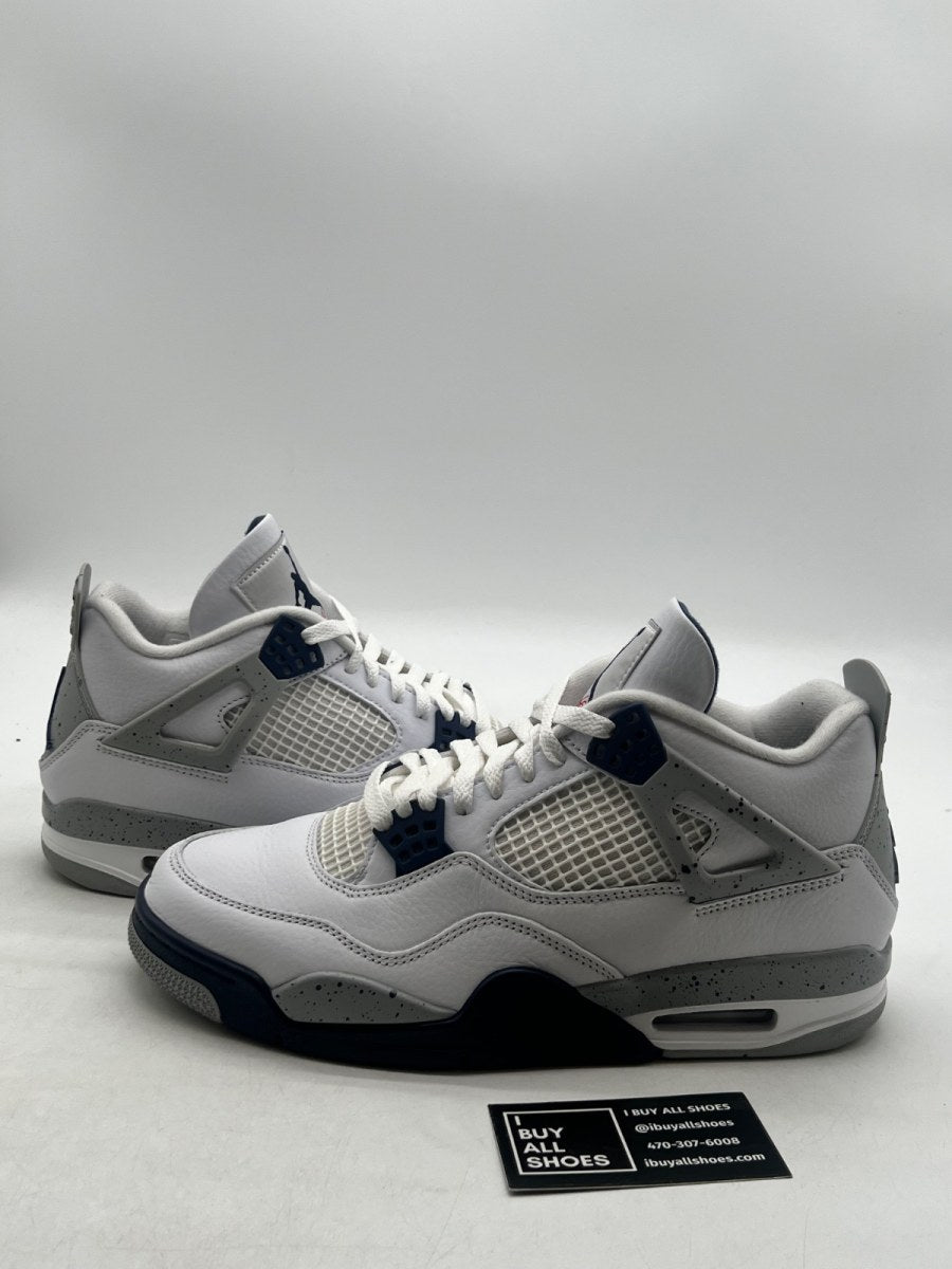 Jordan 4 Retro Midnight Navy 9.5 (Lightly Worn Pre-Owned) - Image 1