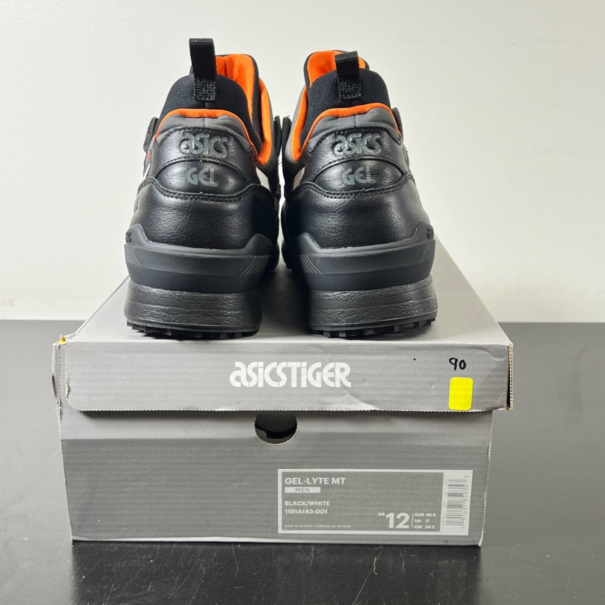 ASICS Gel-Lyte MT Black White Orange 12 (Lightly Worn Pre-Owned)ASICSBlack/White - Image 4