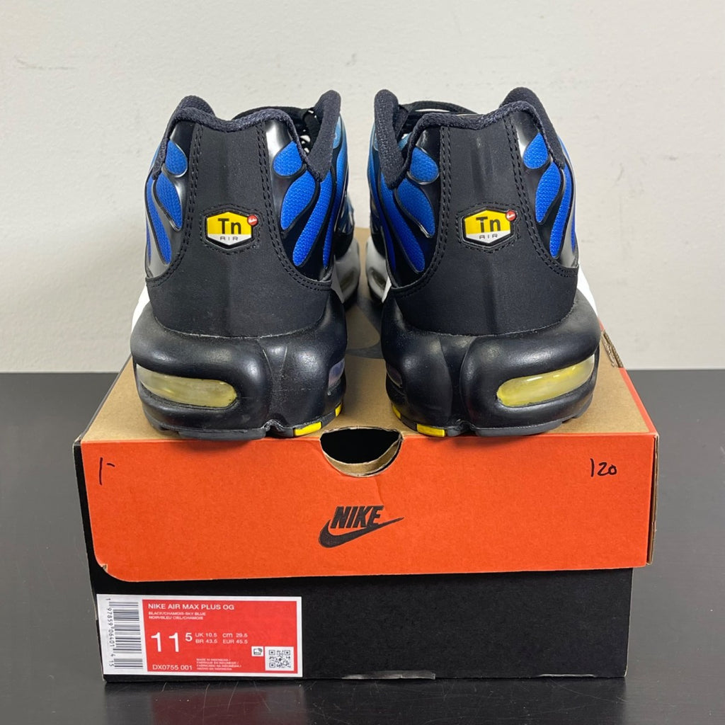 Nike Air Max Plus OG Hyper Blue 11.5 (Moderately Worn Pre-Owned)NikeBlack/Chamois/Sky Blue/Hyper Blue - Image 4
