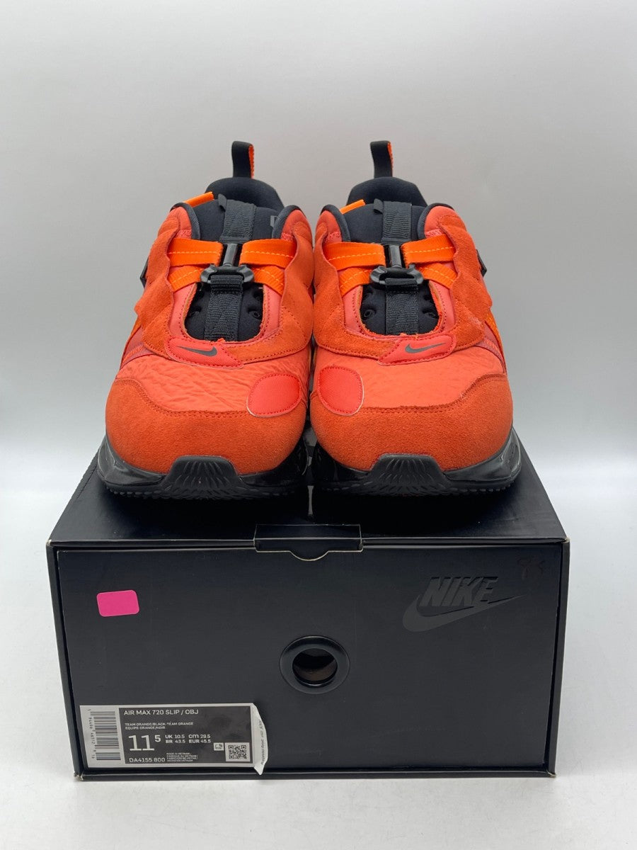 Nike Air Max 720 Slip OBJ Team Orange 11.5 (Moderately Worn Pre-Owned)NikeTeam Orange/Black-Team Orange - Image 2
