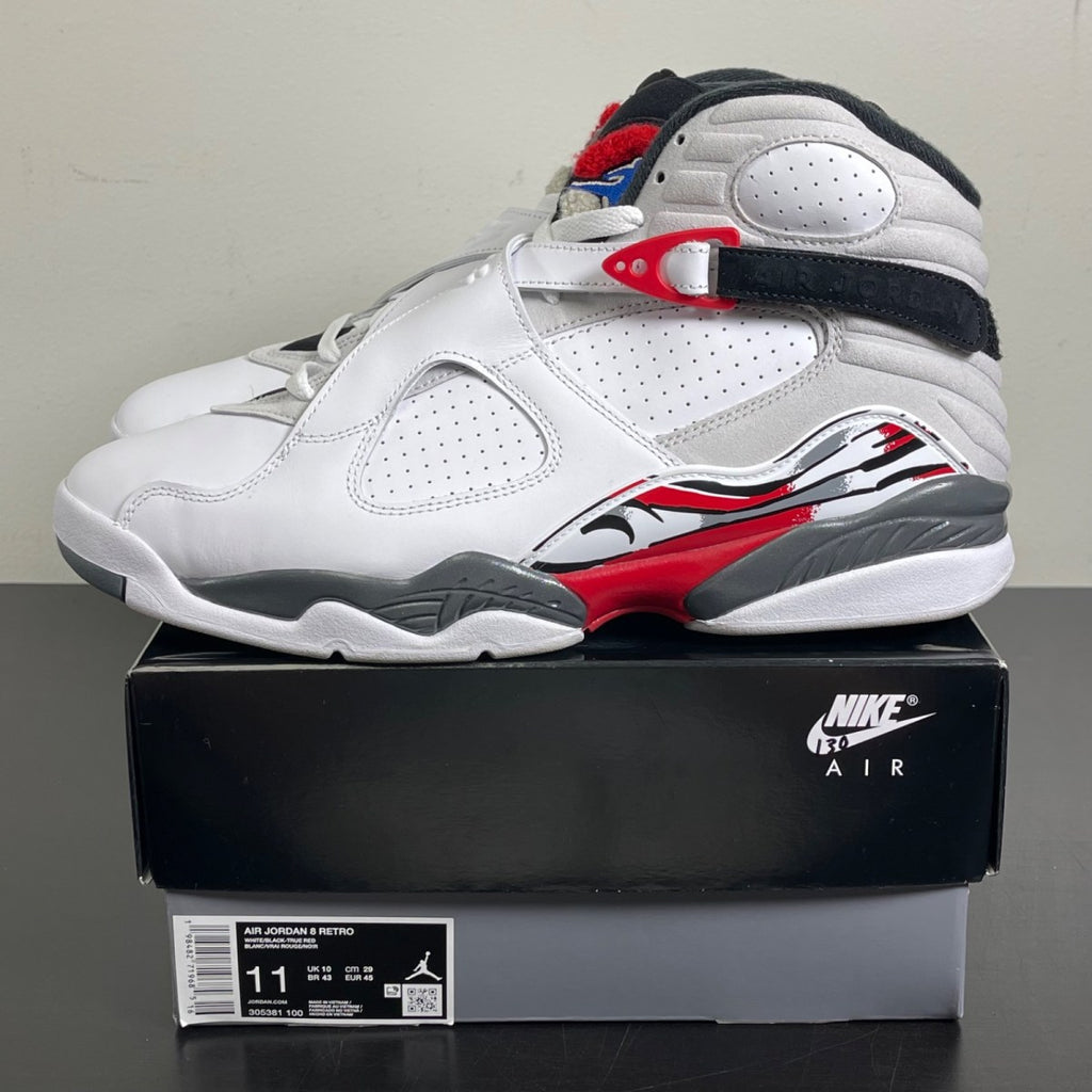 Jordan 8 Retro White True Red (2025) 11 (Moderately Worn Pre-Owned)JordanWhite/Black/True Red - Image 3