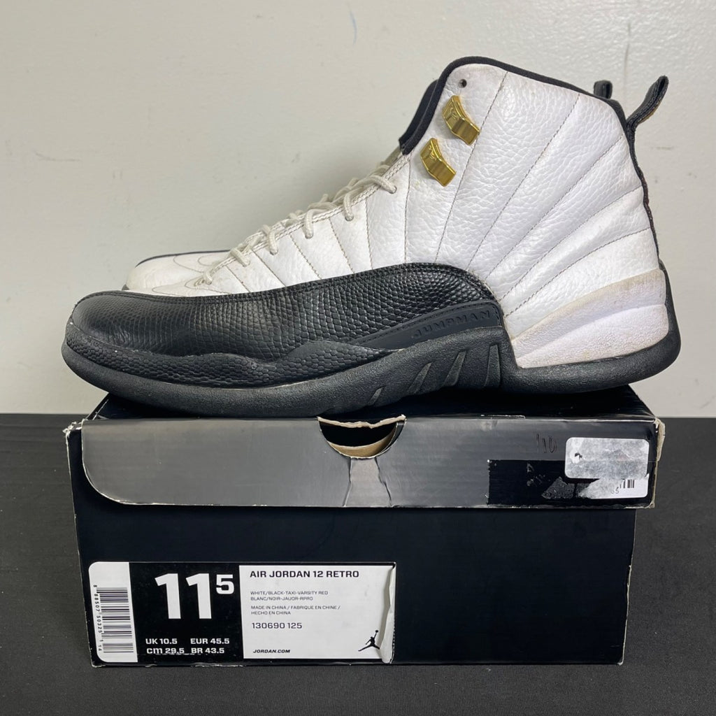 Jordan 12 Retro Taxi (2013) 11.5 (Moderately Worn Pre-Owned)JordanWhite/Black-Taxi - Image 3