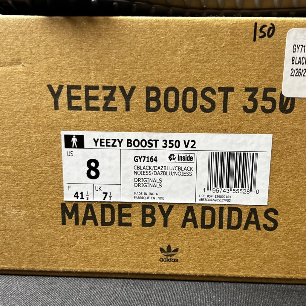 adidas Yeezy Boost 350 V2 Dazzling Blue 8 (Lightly Worn Pre-Owned)adidasCore Black/Dazzling Blue/Core Black - Image 4