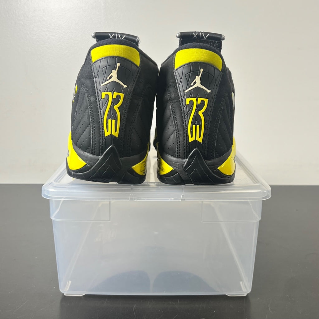 Jordan 14 Retro Thunder 10.5 (Heavily Worn Pre-Owned)JordanBlack/Vibrant Yellow-White - Image 4