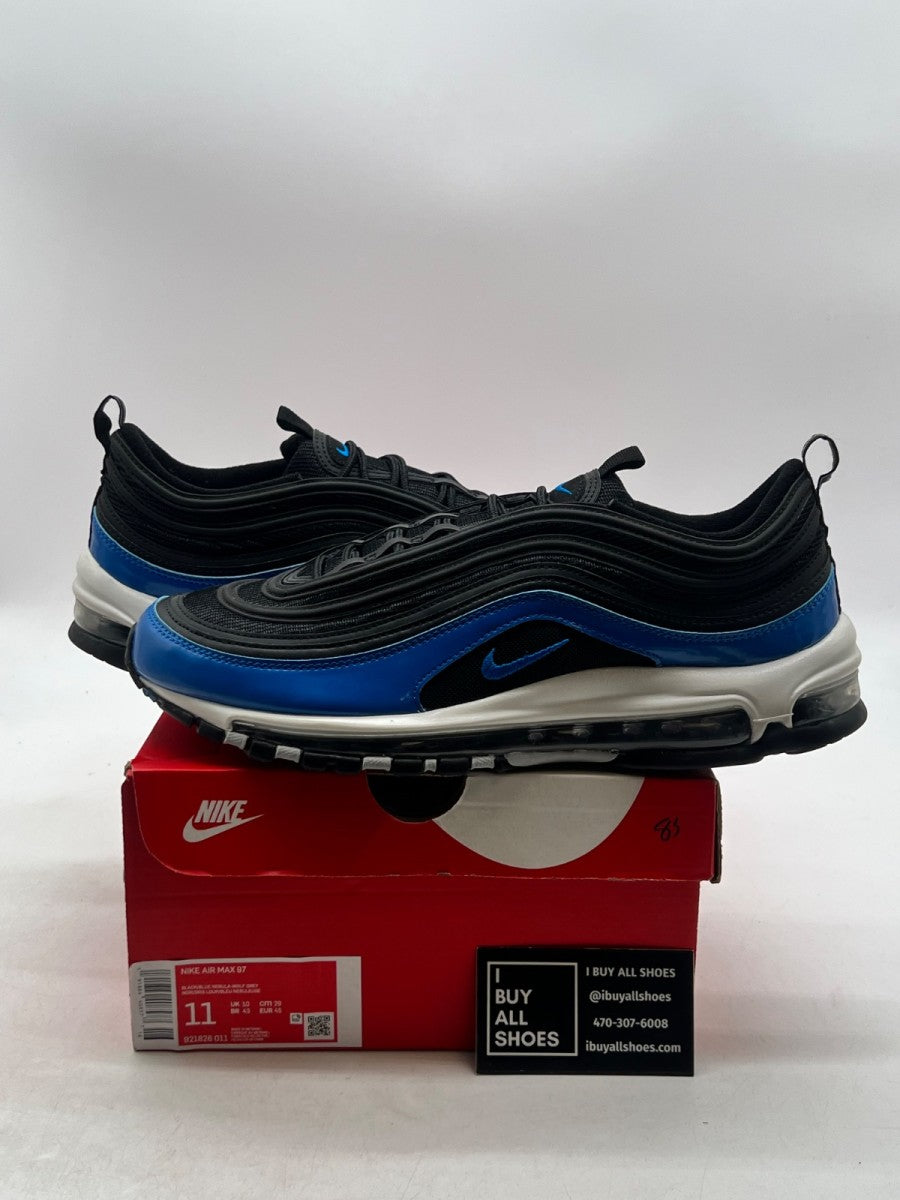 Nike Air Max 97 Black Blue Nebula 11 (Lightly Worn Pre-Owned) - Image 1