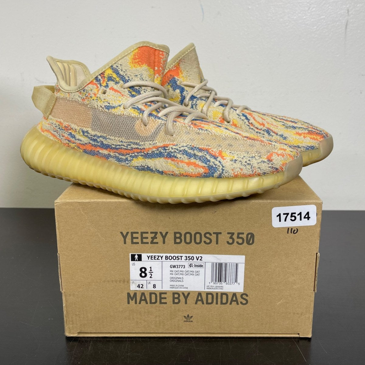 adidas Yeezy Boost 350 V2 MX Oat 8.5 (Moderately Worn Pre-Owned)adidasMX Oat/MX Oat/MX Oat - Image 1