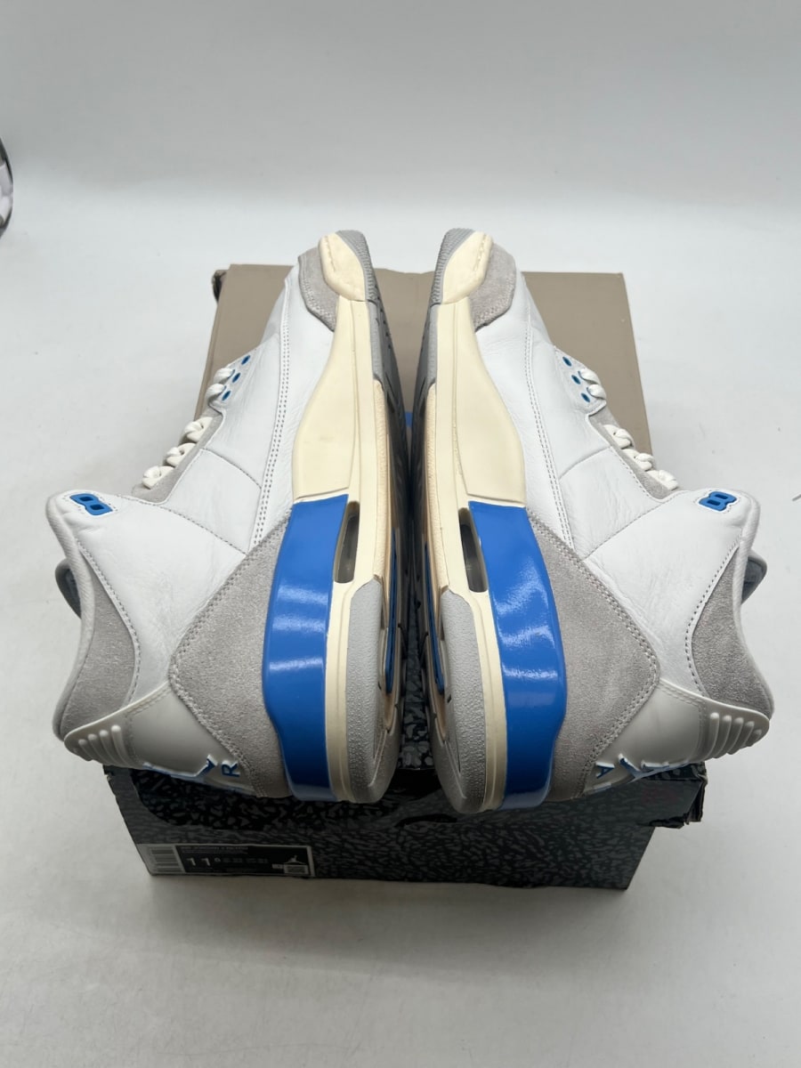 Jordan 3 Retro Lucky Shorts 11.5 (Moderately Worn Pre-Owned)JordanSummit White/Hydrogen Blue-Legend Blue-Photon Dust-Pure Platinum-Sail - Image 9