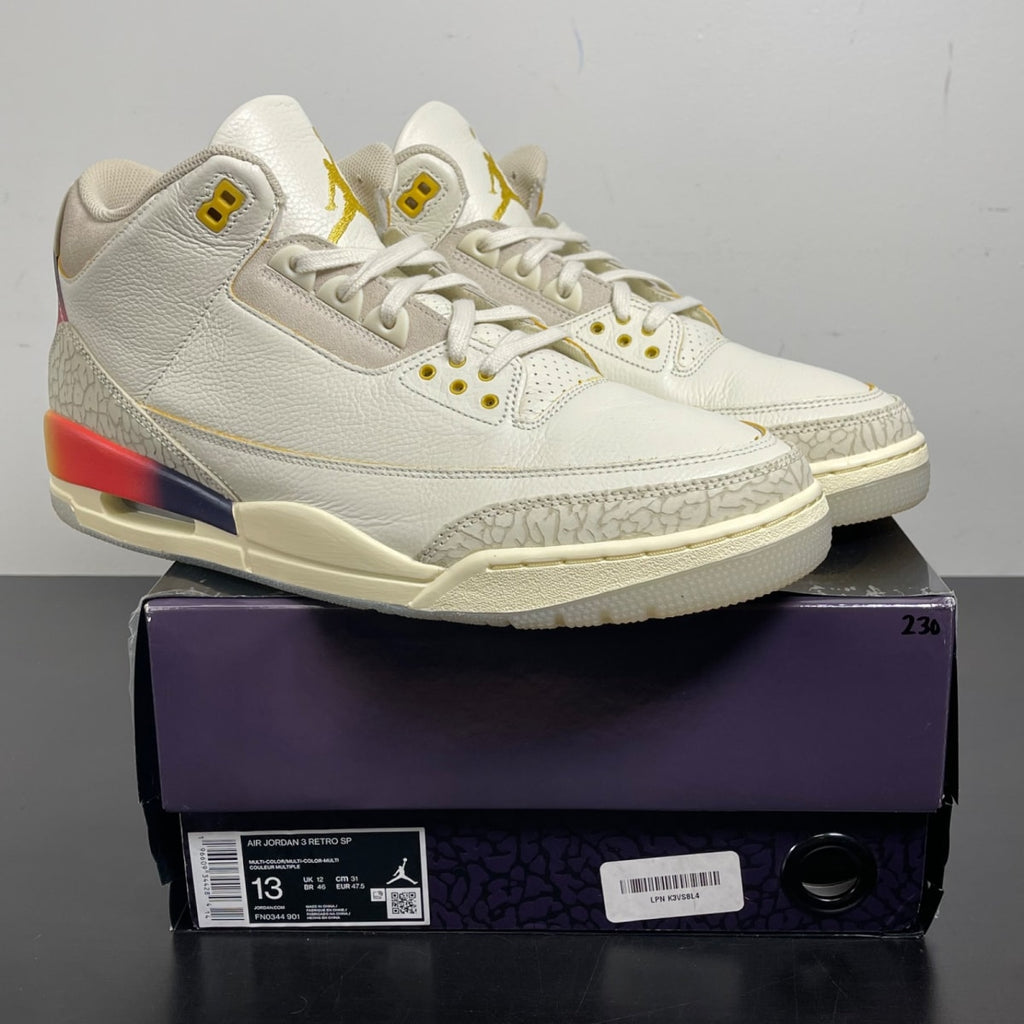 Jordan 3 Retro SP J Balvin Medellín Sunset 13 (Moderately Worn Pre-Owned)JordanMulti-Color/Multi-Color - Image 1