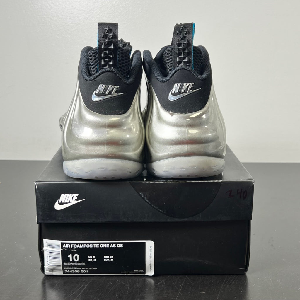 Nike Air Foamposite One Chromeposite 10 (Lightly Worn Pre-Owned)NikeMetallic Silver/Metallic Silver-Black - Image 4