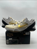 Nike Kobe 7 Elite (Home) 13 (Moderately Worn Pre-Owned)NikeWhite/Metallic Gold-Black-Neutral Grey - Image 1
