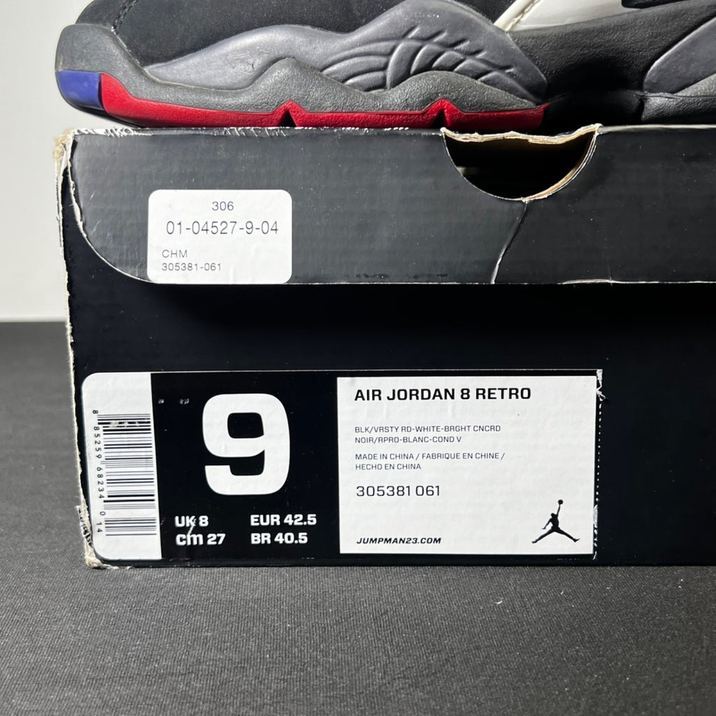 Jordan 8 Retro Playoffs (2013) 9 (Heavily Worn Pre-Owned)JordanBlack/True Red-White - Image 4