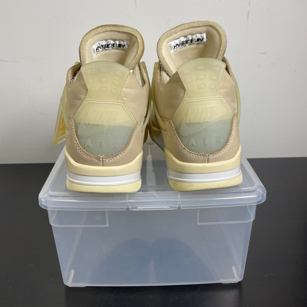 Jordan 4 Retro Off-White Sail (Women's) 10.5W (Moderately Worn Pre-Owned)JordanSail/Muslin-White-Black - Image 4