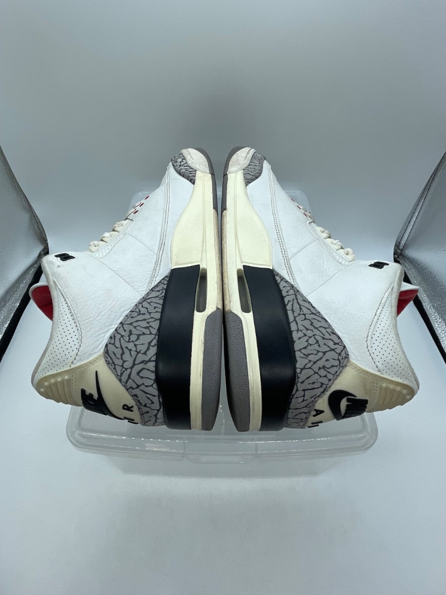 Jordan 3 Retro White Cement Reimagined 11 (Moderately Worn Pre-Owned)JordanSummit White/Fire Red/Black/Cement Grey - Image 6