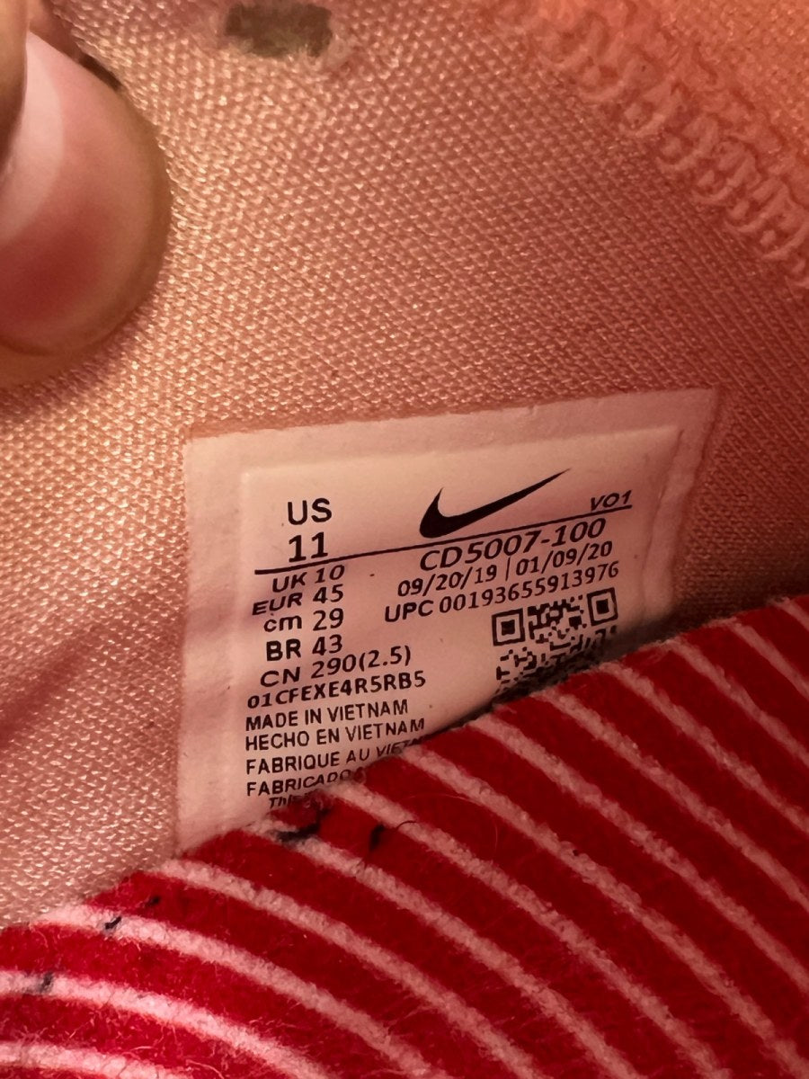 Nike LeBron 17 Low Tune Squad 11 (Moderately Worn Pre-Owned)NikeWhite/University Red - Image 8
