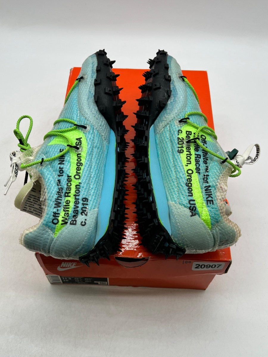 Nike Waffle Racer Off-White Vivid Sky (Women's) 11.5W (Lightly Worn Pre-Owned) - Image 8