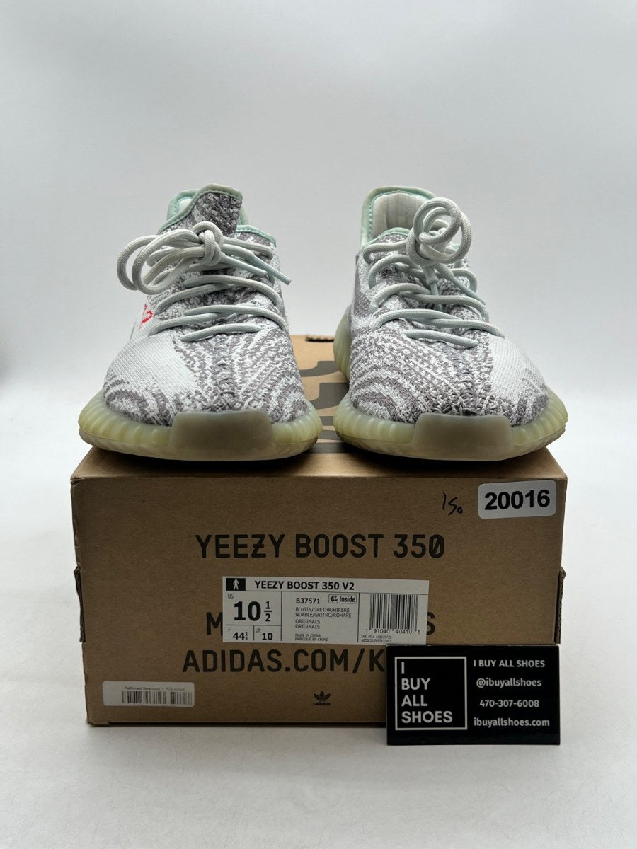 adidas Yeezy Boost 350 V2 Blue Tint 10.5 (Lightly Worn Pre-Owned) - Image 2