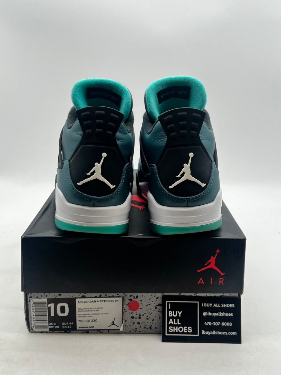Jordan 4 Retro Teal 10 (Moderately Worn Pre-Owned) - Image 3