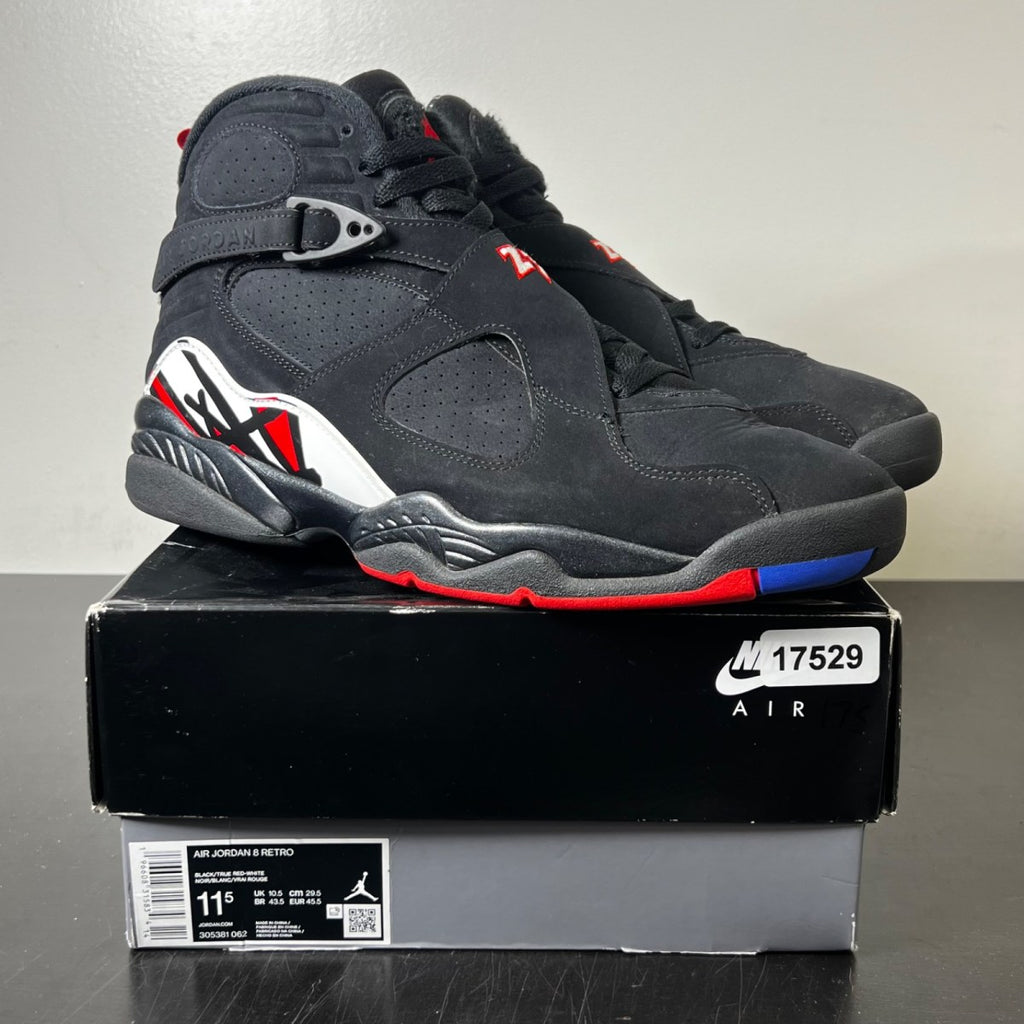 Jordan 8 Retro Playoffs (2023) 11.5 (Moderately Worn Pre-Owned)JordanBlack/True Red-White - Image 1
