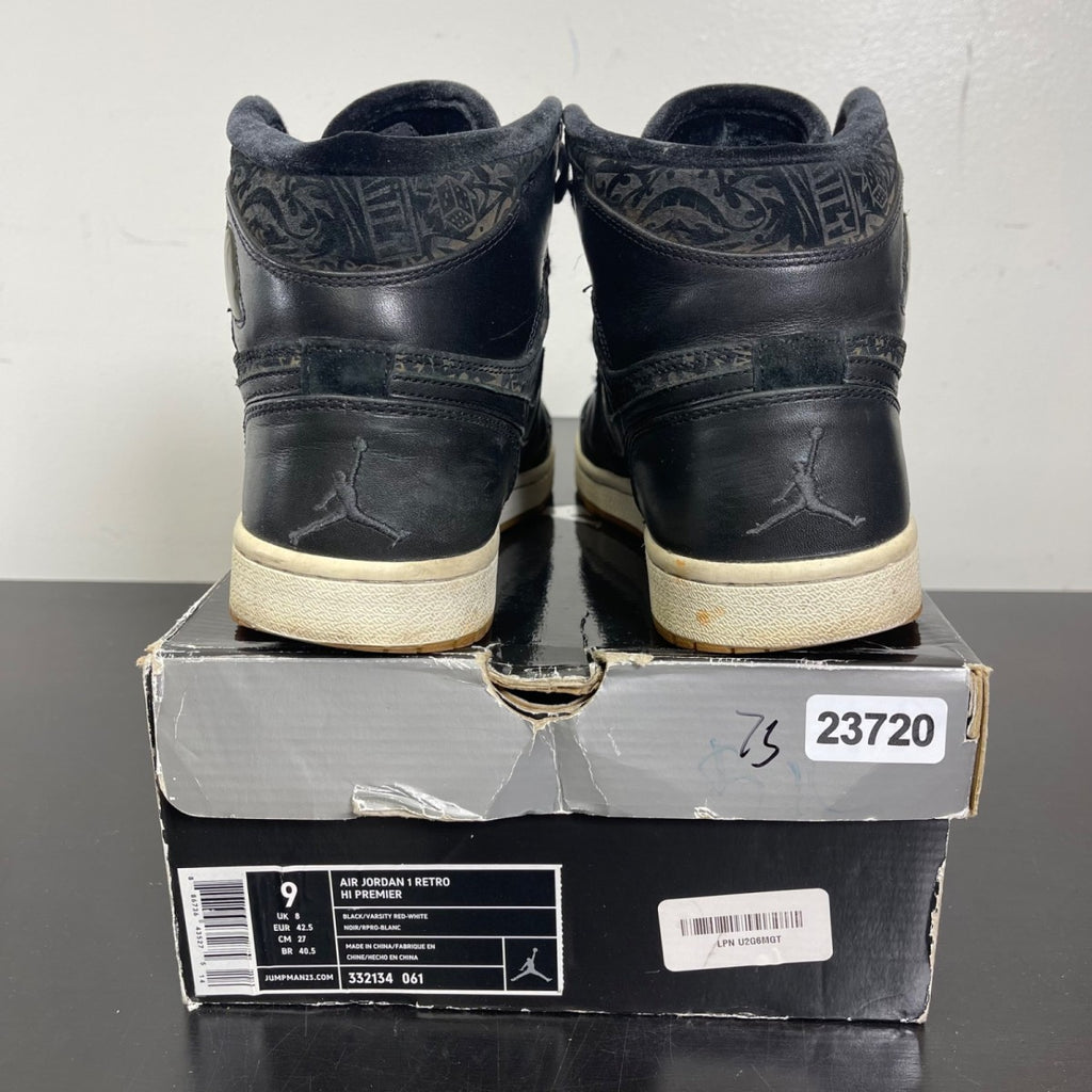 Jordan 1 Retro Premier Laser 9 (Moderately Worn Pre-Owned)JordanBlack/Varsity Red-White - Image 4