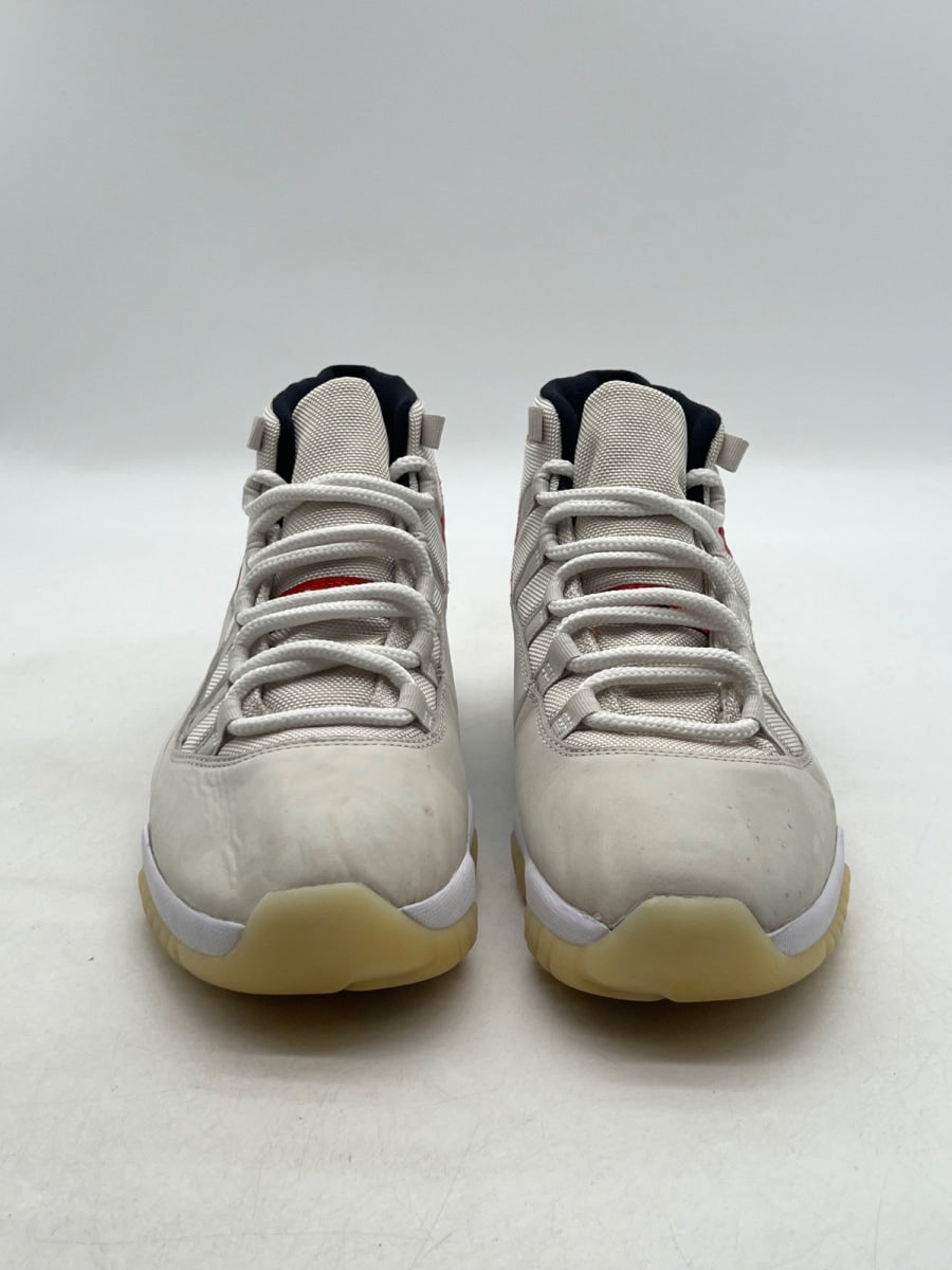 Jordan 11 Retro Platinum Tint 10.5 (Moderately Worn Pre-Owned)JordanPlatinum Tint/Sail-University Red-Black - Image 2