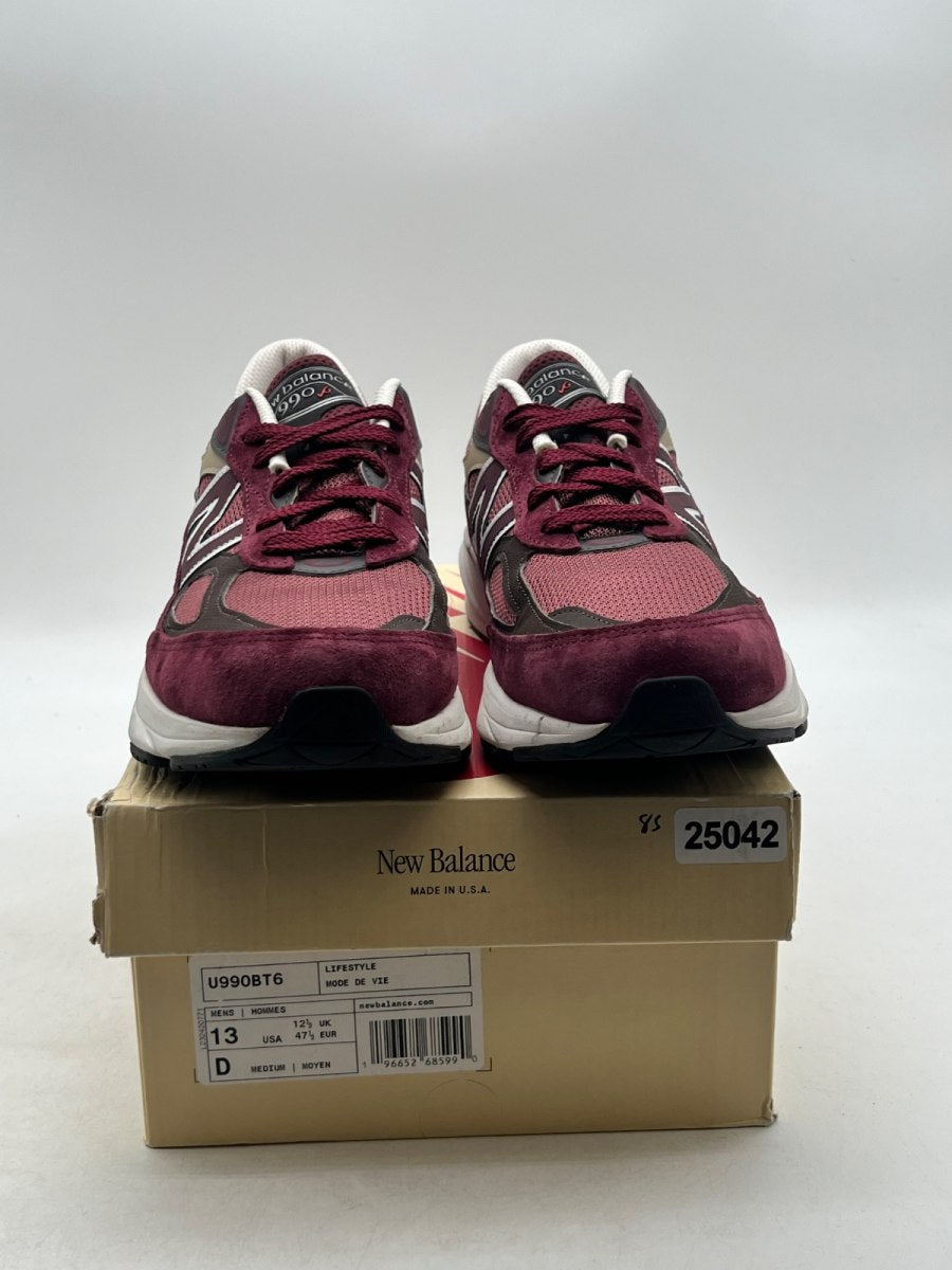 New Balance 990v6 MiUSA Teddy Santis Burgundy Tan 13 (Lightly Worn Pre-Owned)New BalanceBurgundy/Tan - Image 2