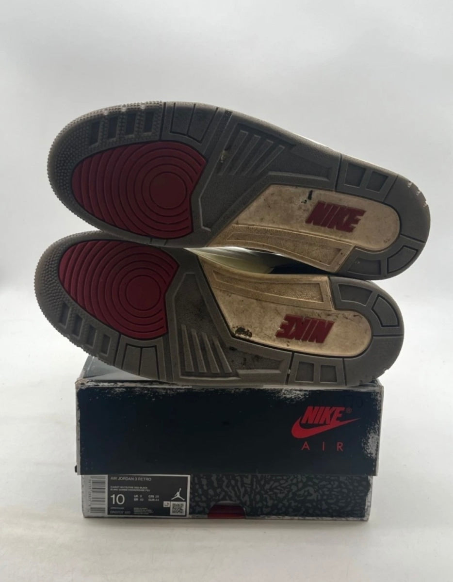 Jordan 3 Retro White Cement Reimagined 10 (Moderately Worn Pre-Owned)JordanSummit White/Fire Red/Black/Cement Grey - Image 8