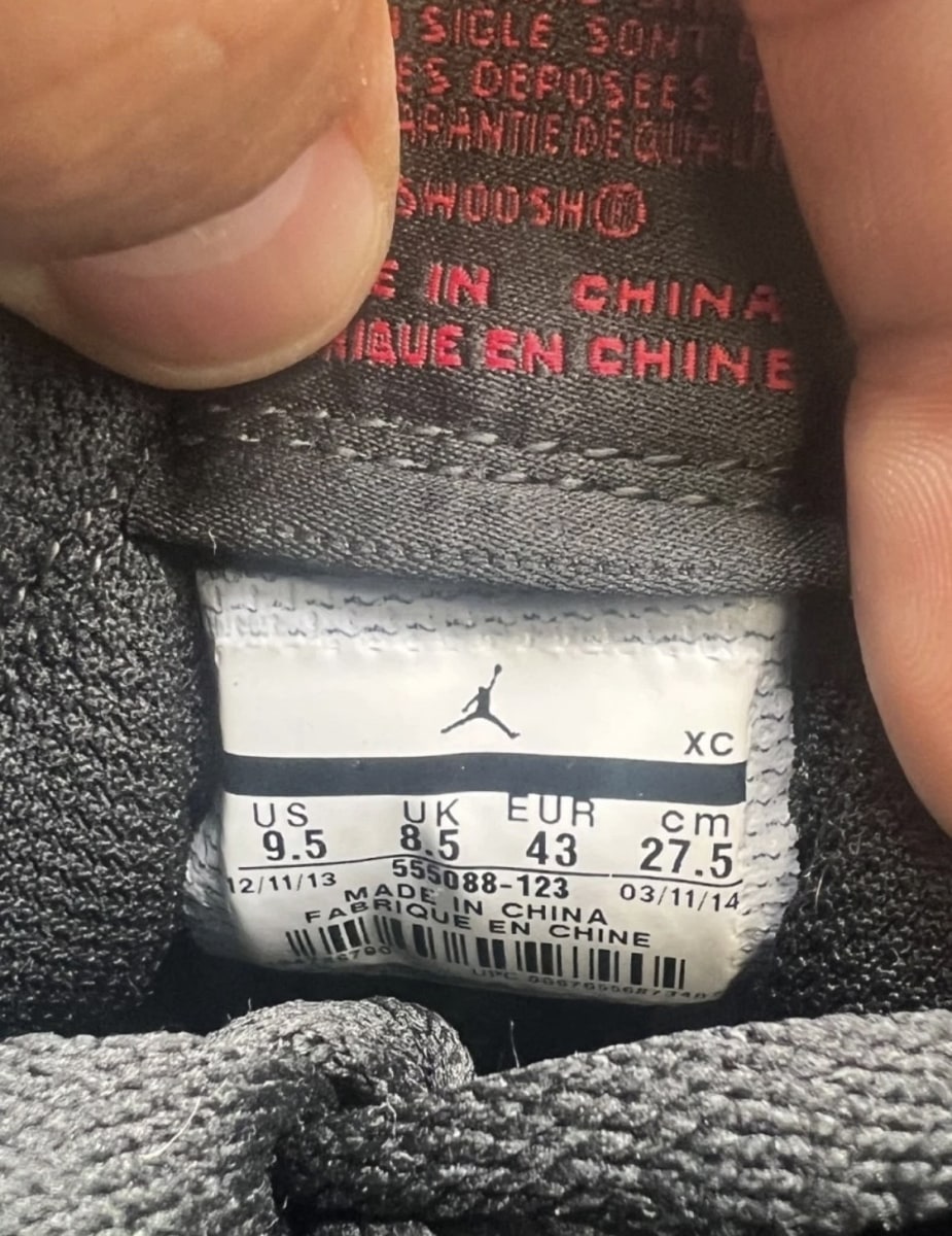 Jordan 1 Retro Carmine (2014) 9.5 (Moderately Worn Pre-Owned)JordanWhite/Black/Carmine - Image 7