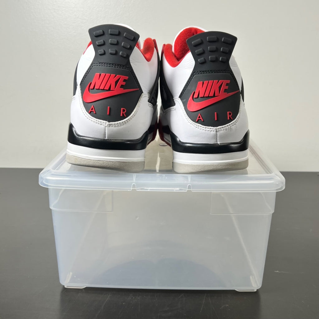 Jordan 4 Retro Fire Red (2020) 10 (Heavily Worn Pre-Owned)JordanWhite/Black-Tech Grey-Fire Red - Image 6