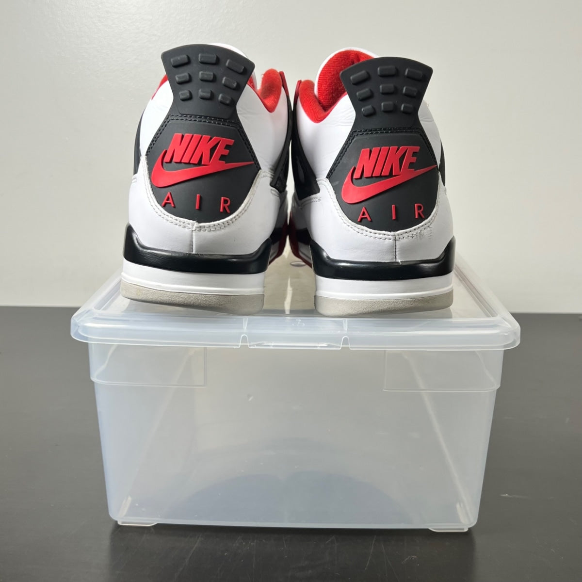 Jordan 4 Retro Fire Red (2020) 10 (Heavily Worn Pre-Owned)JordanWhite/Black-Tech Grey-Fire Red - Image 6