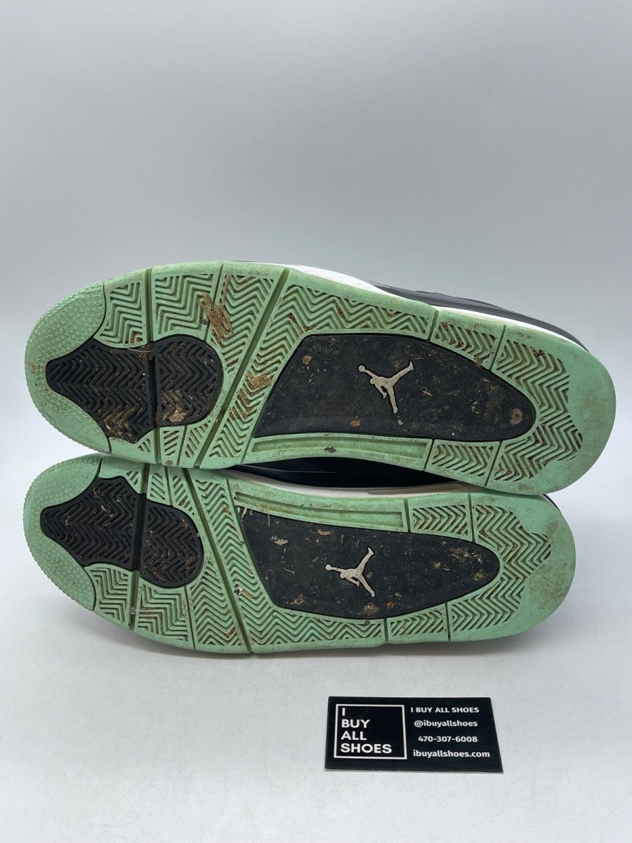 Jordan 4 Retro Green Glow 13 (Heavily Worn Pre-Owned) - Image 7