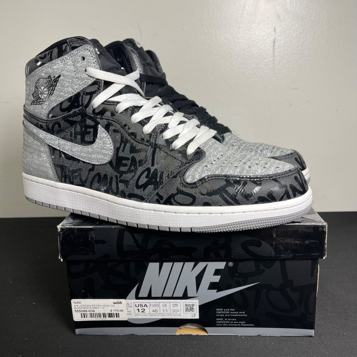Jordan 1 Retro High OG Rebellionaire (Size 12) - aux