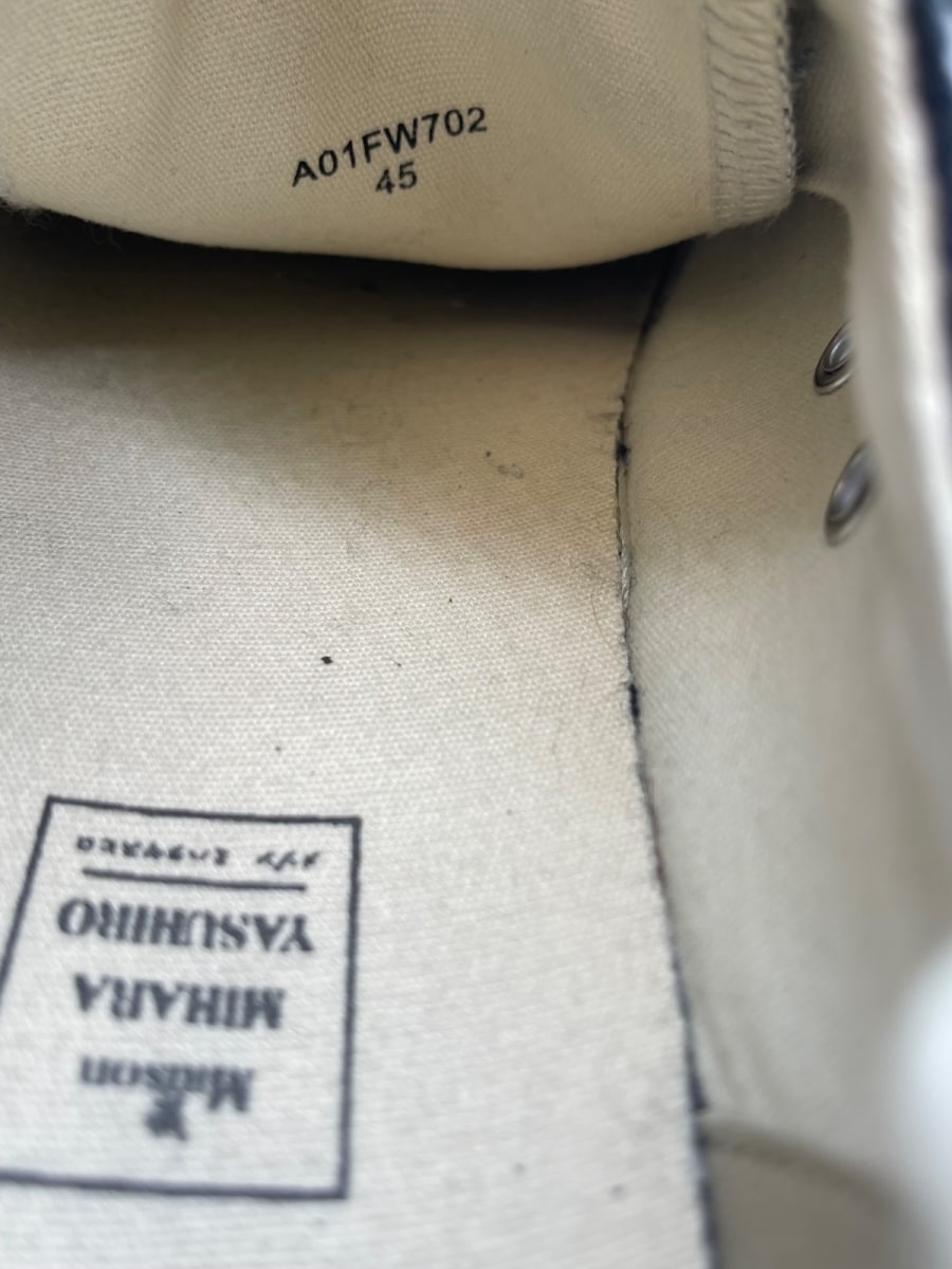 Maison Mihara Yasuhiro Hank OG Sole Canvas Low Black 45 (Moderately Worn Pre-Owned) - Image 8