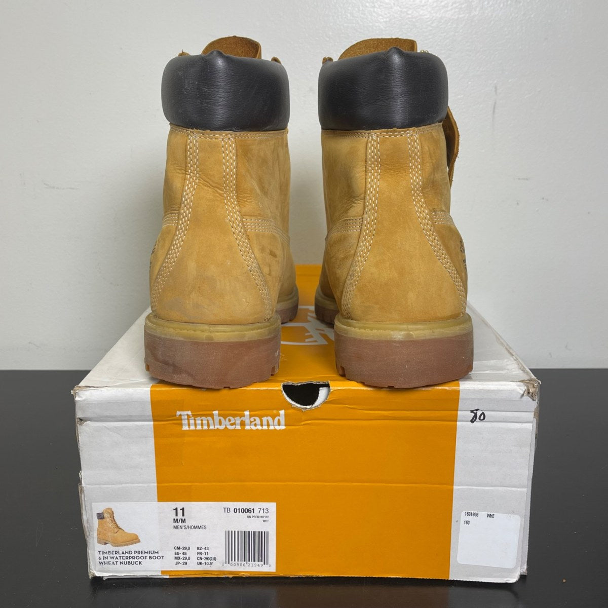 Timberland 6" Premium Waterproof Boot Wheat 11 (Moderately Worn Pre-Owned)TimberlandWheat/Black - Image 4
