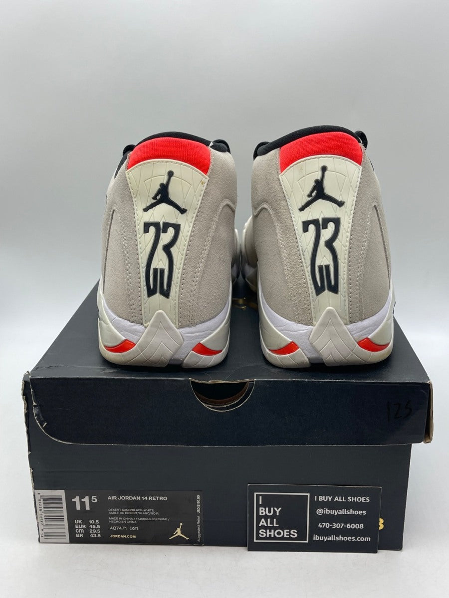Jordan 14 Retro Desert Sand 11.5 (Heavily Worn Pre-Owned) - Image 3