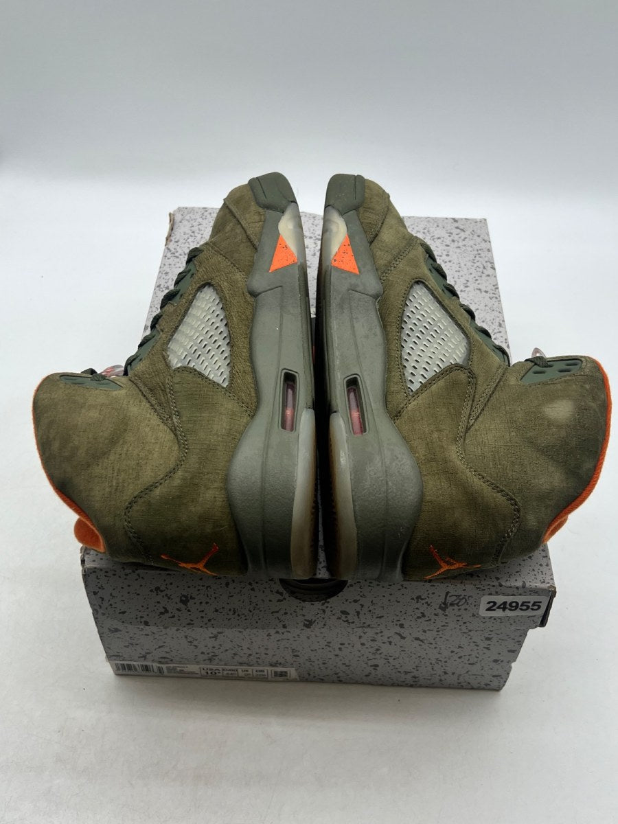 Jordan 5 Retro Olive (2024) 10.5 (Moderately Worn Pre-Owned)JordanArmy Olive/Solar Orange - Image 8
