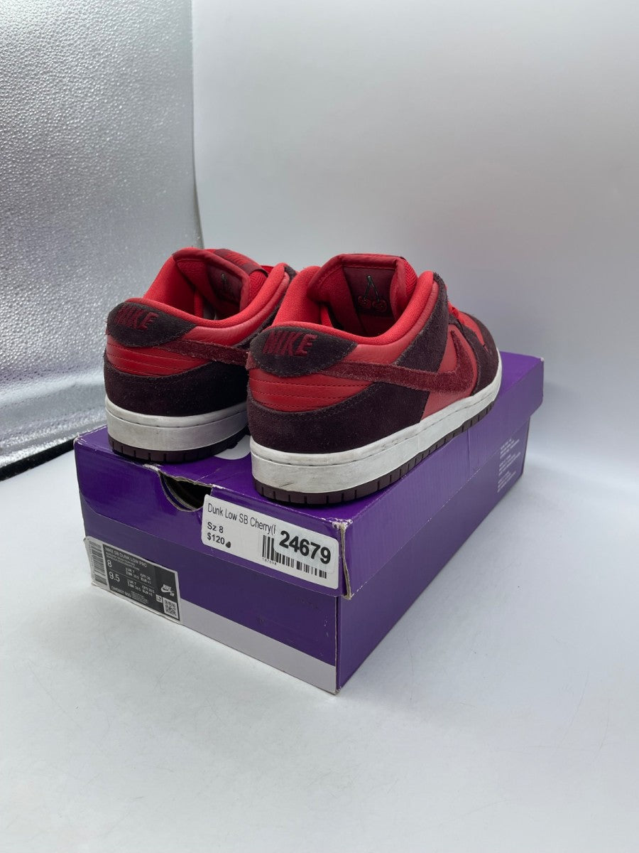 Nike SB Dunk Low Cherry 8 (Moderately Worn Pre-Owned)NikeBurgundy Crush/Team Red - Image 5