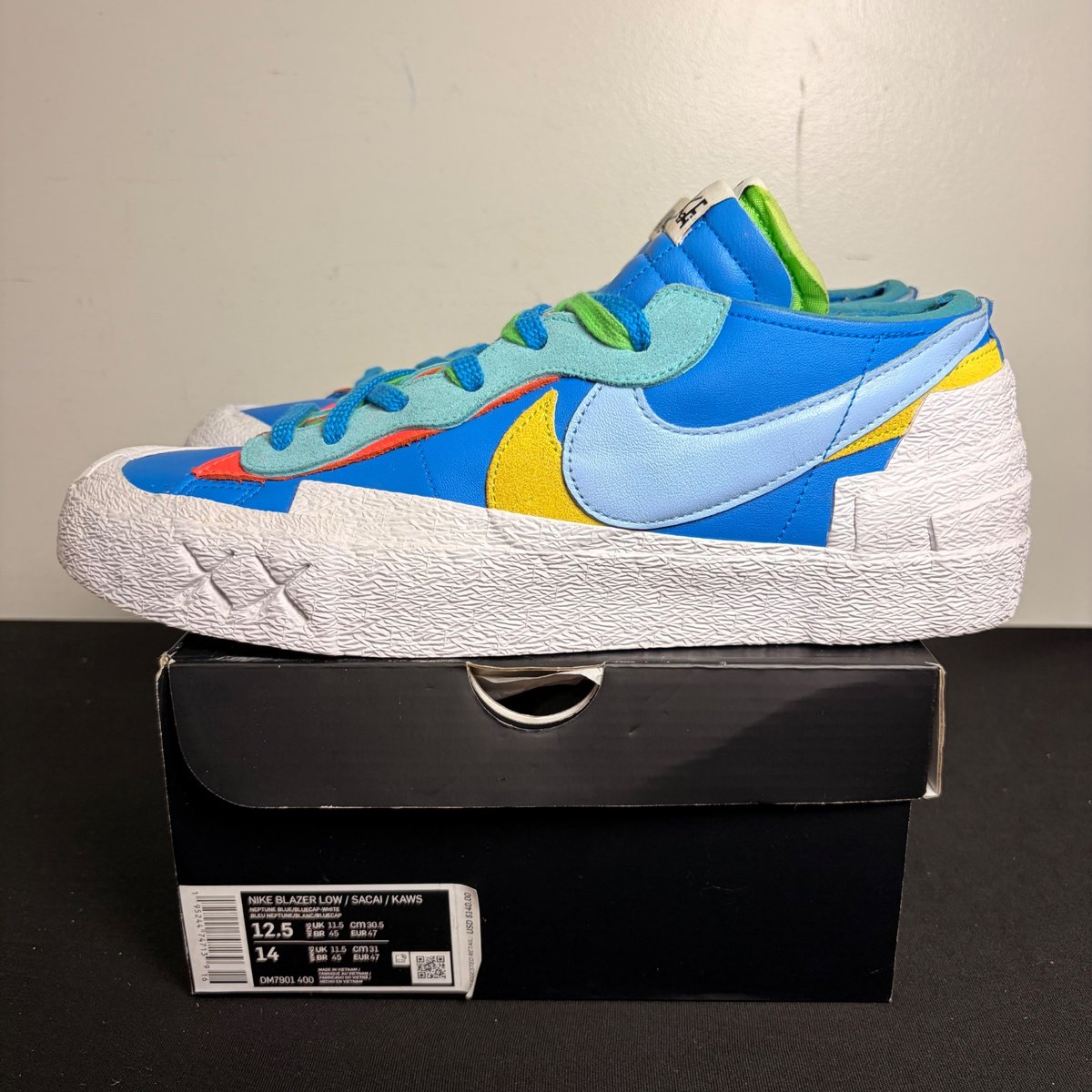 Nike Blazer Low sacai KAWS Neptune Blue (Size 12.5) - Image 3