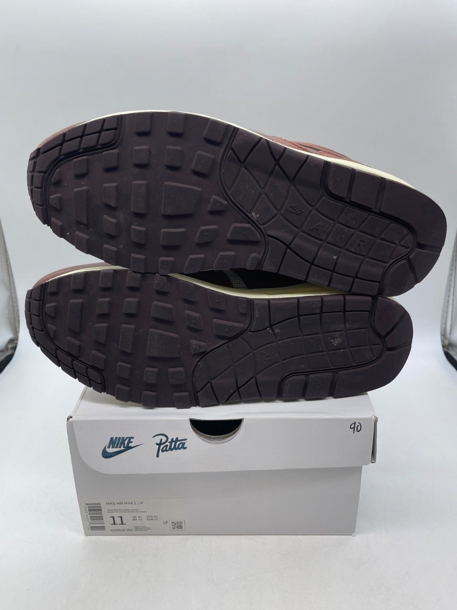 Nike Air Max 1 Patta The Next Wave Dark Russett 11 (Moderately Worn Pre-Owned)NikeDark Russet/Dark Russet-Metallic Silver - Image 7