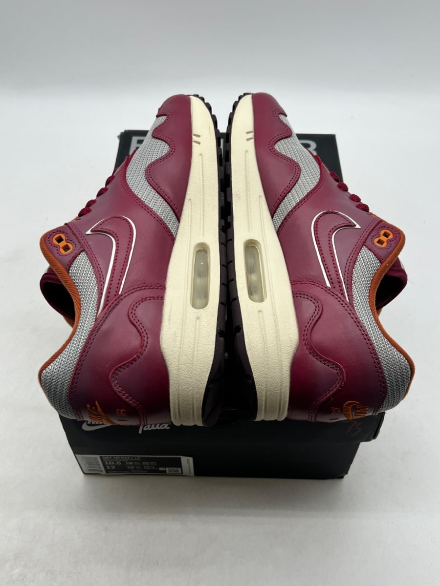 Nike Air Max 1 Patta Waves Rush Maroon (with Bracelet) 10.5 (Lightly Worn Pre-Owned)NikeMetallic Silver/Rush Maroon - Image 9