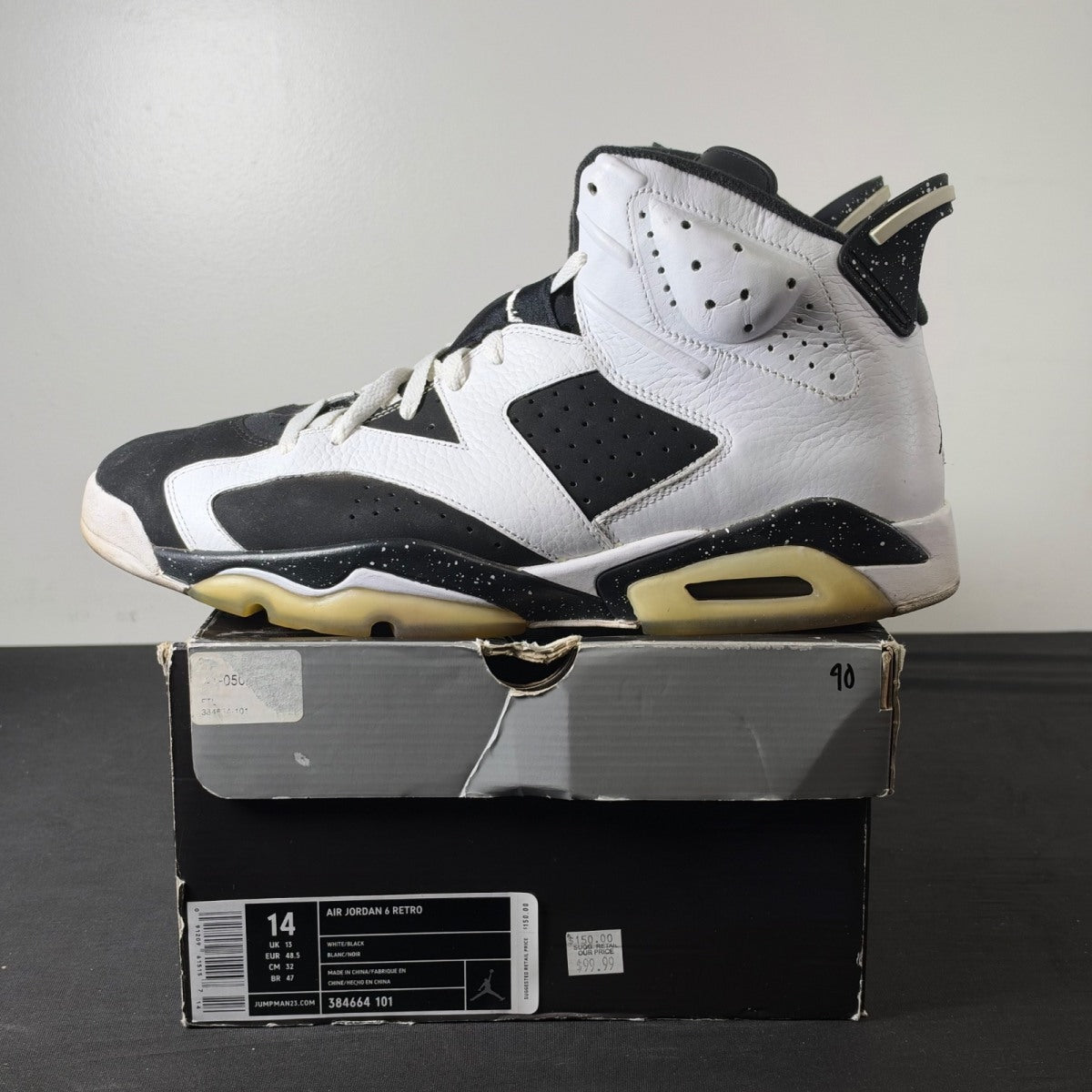 Jordan 6 Retro Oreo (Size 14)